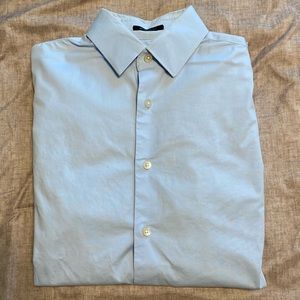 Express Mens S Modern Fit 1MX Light Blue Shirt
